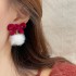 گوشواره های مخملی پوم پوم