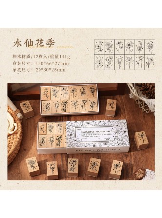 ست مهر چوبی گل