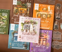 ست استیکر طرح کافه