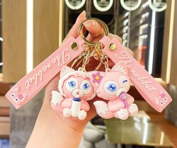 جاکلیدی و آویز گربه پشمالو