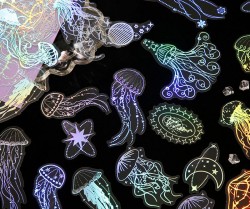 ست استیکرهای شفاف هولوگرامی