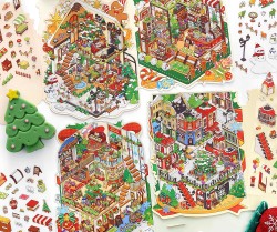 ست استیکر ساختنی 3D کریسمس