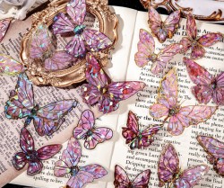 استیکر کریستالی هولوگرامی پروانه