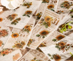 دفترچه کاغذ نیمه شفاف دست نوشته با طرح گل