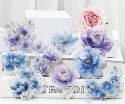 ست استیکر طلاکوب گل