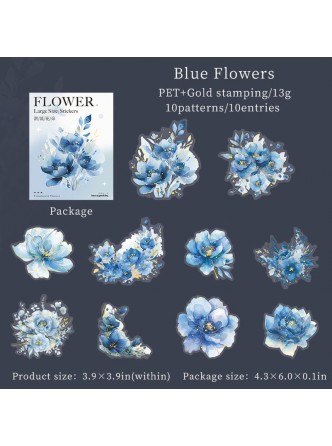 ست استیکر طلاکوب گل