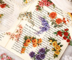 ست استیکر طرح کادر گل