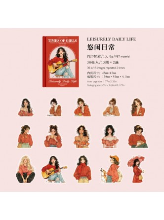 ست استیکر شفاف طرح دختر