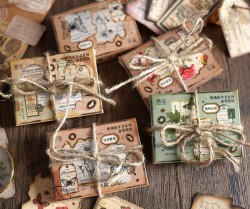 ست استیکر کاغذهای بریده سوخته