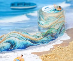 چسب واشی طلاکوب امواج خروشان