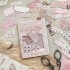ست استیکر و کاغذ طرح تکه پارچه